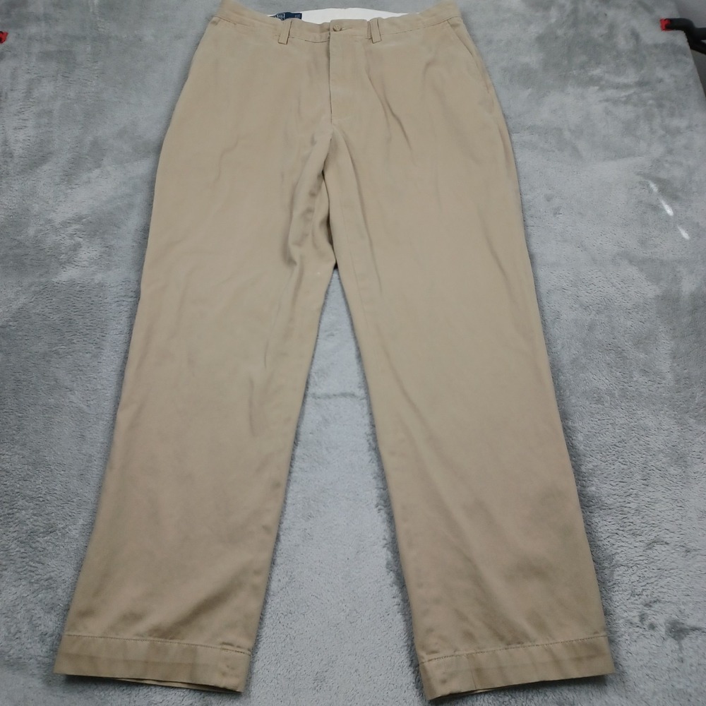 Polo Ralph Lauren Pants Mens 33x31 Brown Prospect Fit Chino Preppy Cotton